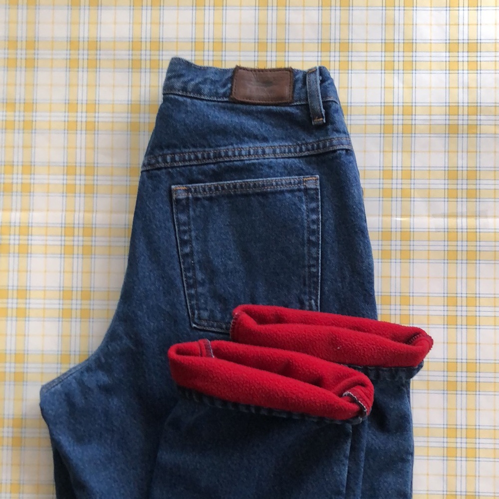 Vintage LL BEAN | fleece lined mom jeans